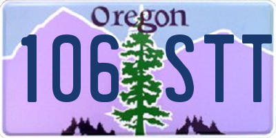 OR license plate 106STT