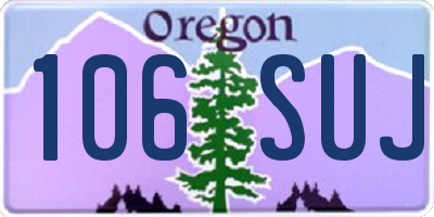 OR license plate 106SUJ