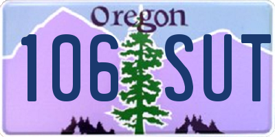 OR license plate 106SUT