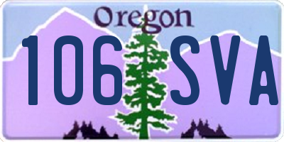 OR license plate 106SVA