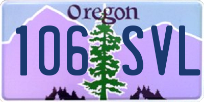 OR license plate 106SVL