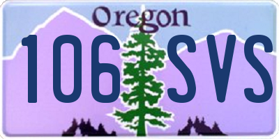 OR license plate 106SVS