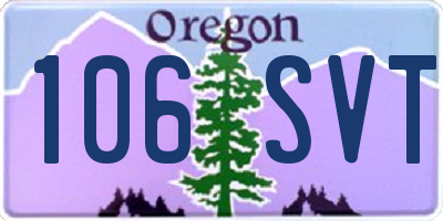 OR license plate 106SVT