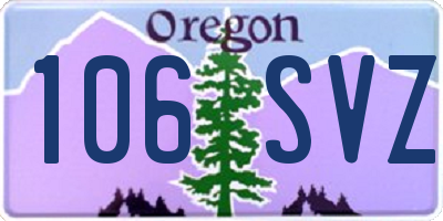 OR license plate 106SVZ