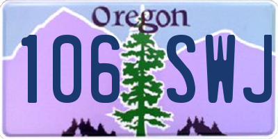 OR license plate 106SWJ