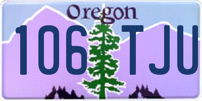 OR license plate 106TJU