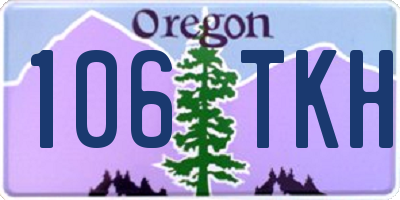 OR license plate 106TKH