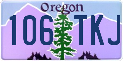 OR license plate 106TKJ