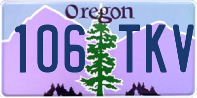 OR license plate 106TKV