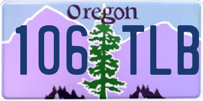 OR license plate 106TLB