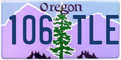 OR license plate 106TLE