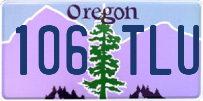 OR license plate 106TLU