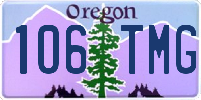 OR license plate 106TMG