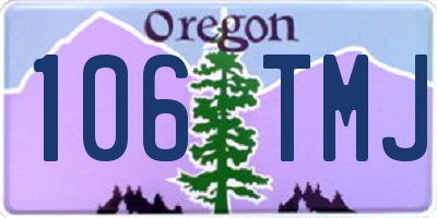 OR license plate 106TMJ