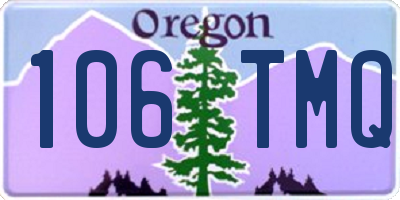 OR license plate 106TMQ