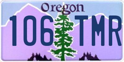 OR license plate 106TMR