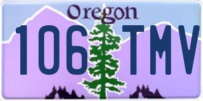 OR license plate 106TMV