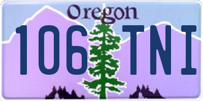 OR license plate 106TNI