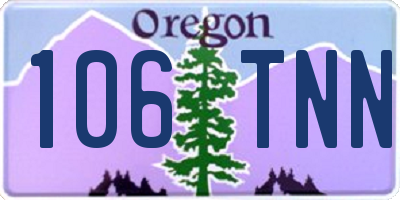 OR license plate 106TNN