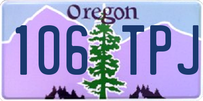 OR license plate 106TPJ