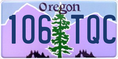 OR license plate 106TQC