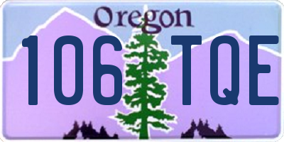 OR license plate 106TQE