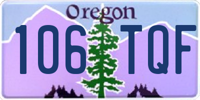 OR license plate 106TQF