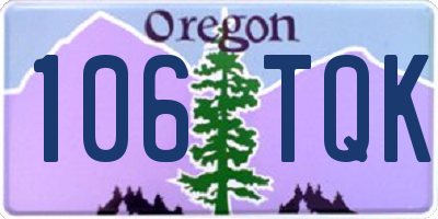 OR license plate 106TQK