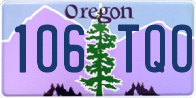 OR license plate 106TQO