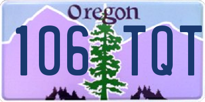 OR license plate 106TQT