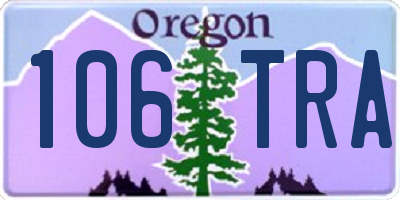 OR license plate 106TRA