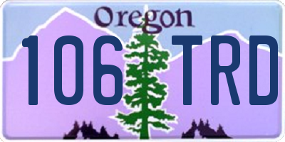 OR license plate 106TRD