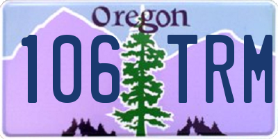 OR license plate 106TRM