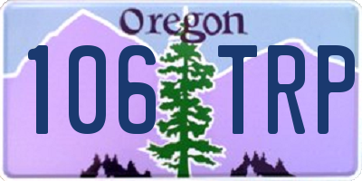 OR license plate 106TRP