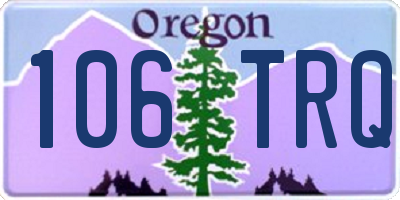 OR license plate 106TRQ