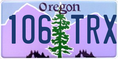 OR license plate 106TRX