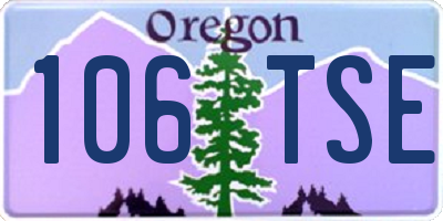OR license plate 106TSE