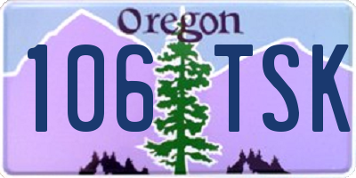 OR license plate 106TSK