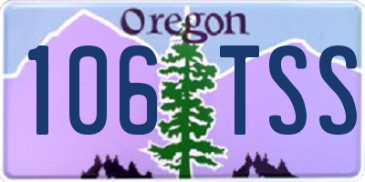 OR license plate 106TSS
