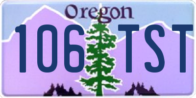 OR license plate 106TST