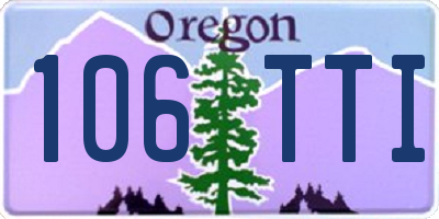 OR license plate 106TTI