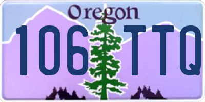 OR license plate 106TTQ