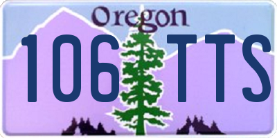 OR license plate 106TTS