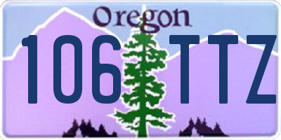 OR license plate 106TTZ