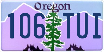 OR license plate 106TUI