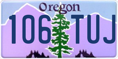 OR license plate 106TUJ