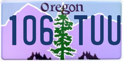 OR license plate 106TUU