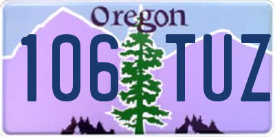 OR license plate 106TUZ