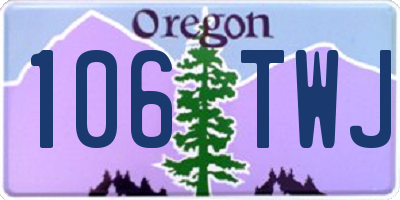 OR license plate 106TWJ