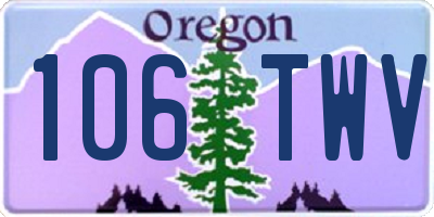 OR license plate 106TWV